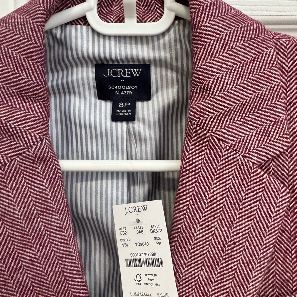 J. Crew Woman’s Herringbone Schoolboy Blazer - Picture 4 of 7